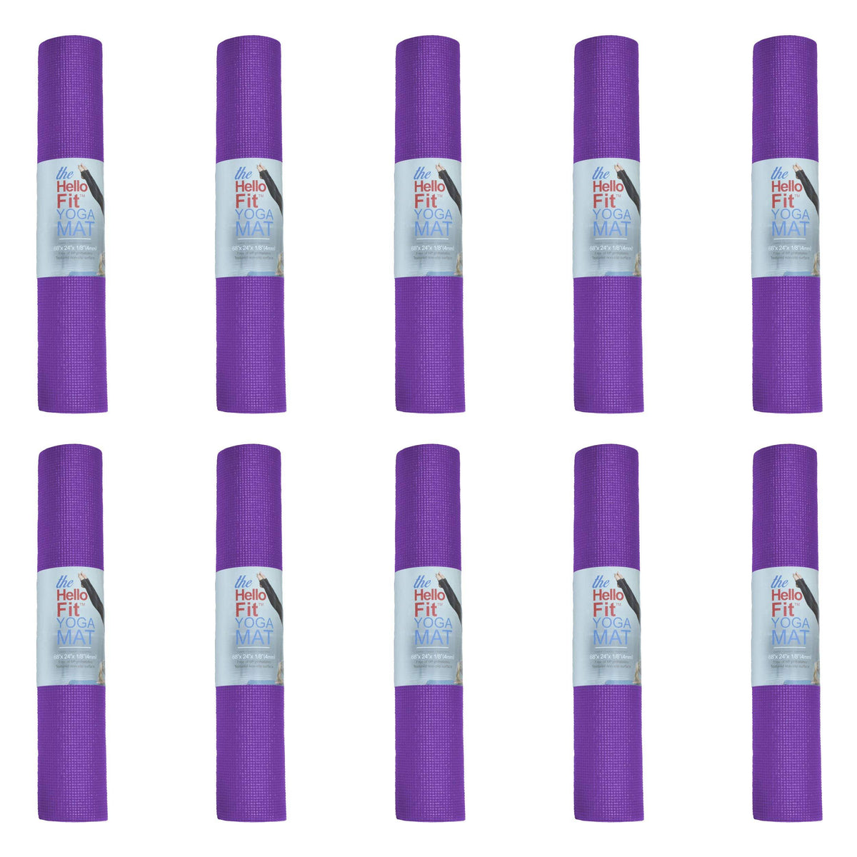 Purple Non-Toxic Yoga Mat 10 Pack F377