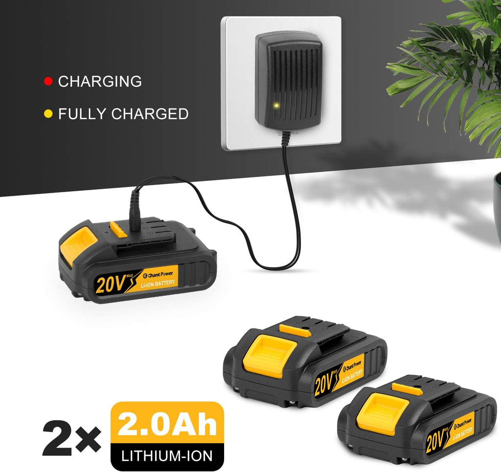 20V Cordless Leaf Blower with 2 Batteries and Charger X74744