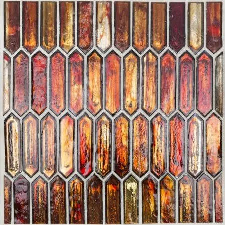 Fractal Blaze Glass Mosaic Tile F220