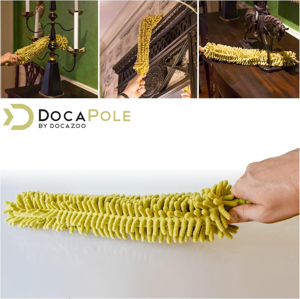 Extension Pole with Microfiber Ceiling Fan Duster and Removable Chenille Dusting Cloth D546352