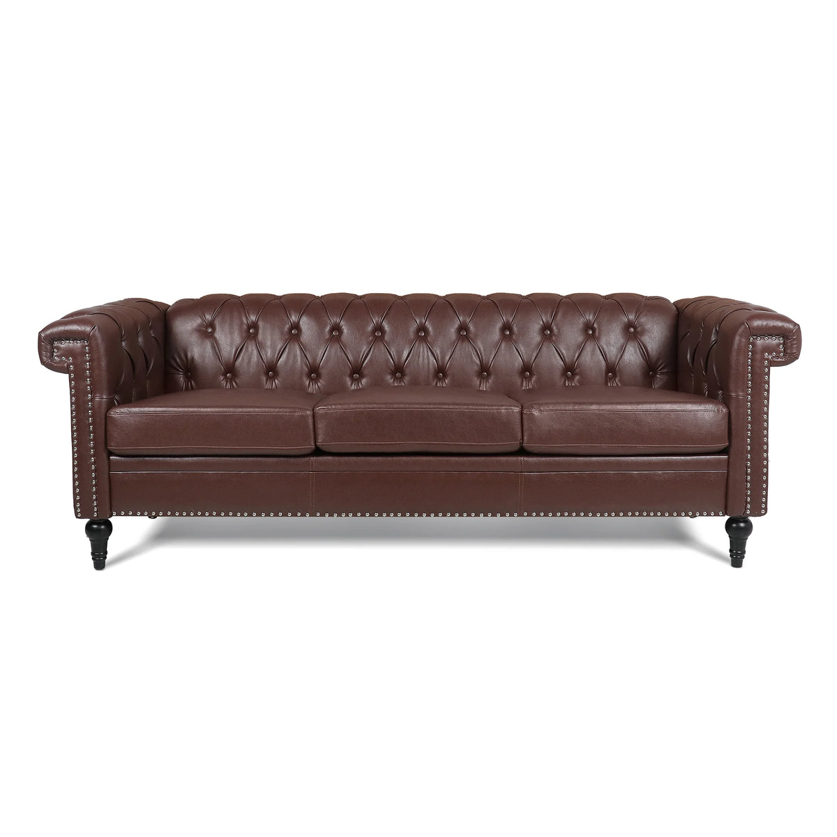 Traditional Square Arm 3 Seater Sofa with Removable Cushion M81731