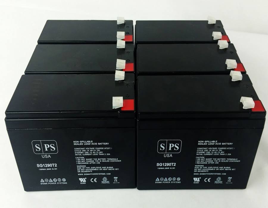 12V 9Ah Replacement Battery (Terminal T2) (6 Pack) J70630