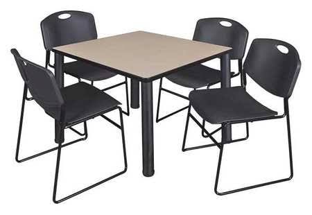Beige/ Black Square Breakroom Table G5385