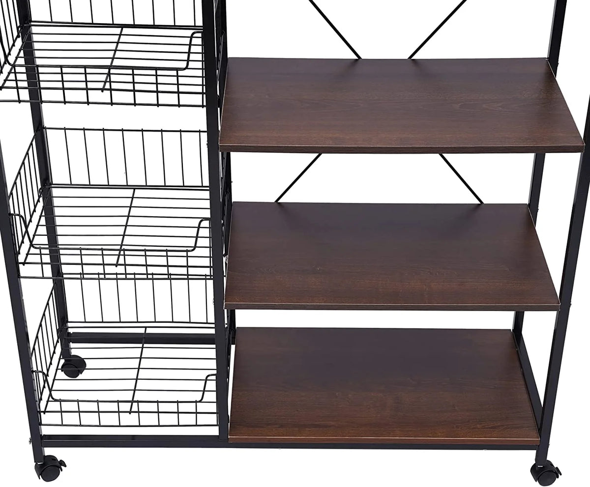 Industrial Microwave Oven Stand with Storage Shelf O7334