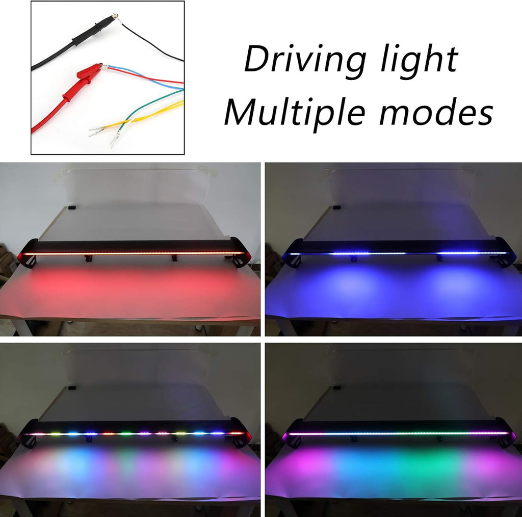 Adjustable Aluminum Rear Trunk Wing Spoiler With LED S523603