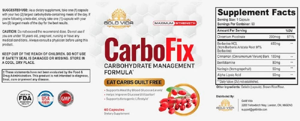 Carbofix Pills Supplement (180 Capsules) W64638