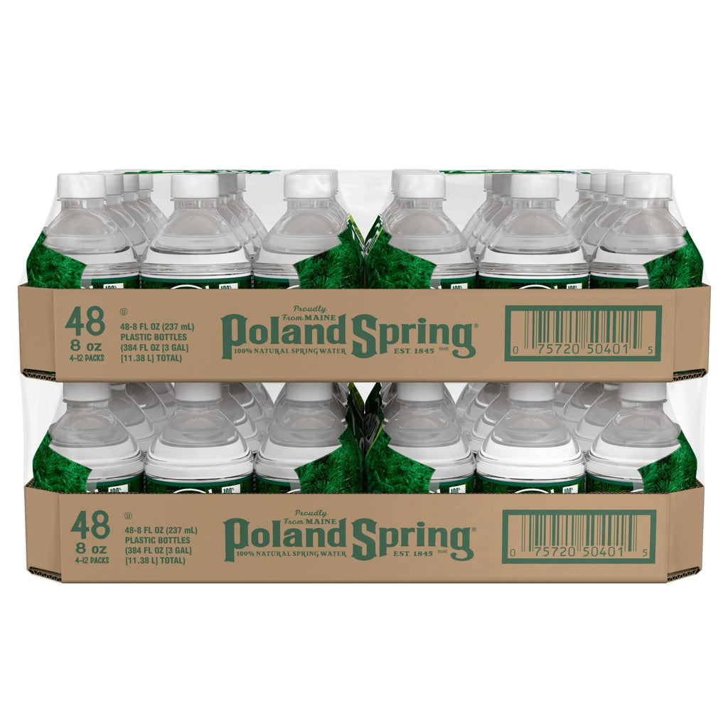 100% Natural Spring Water, 8 oz Plastic Bottles (Total of 48) Z3812