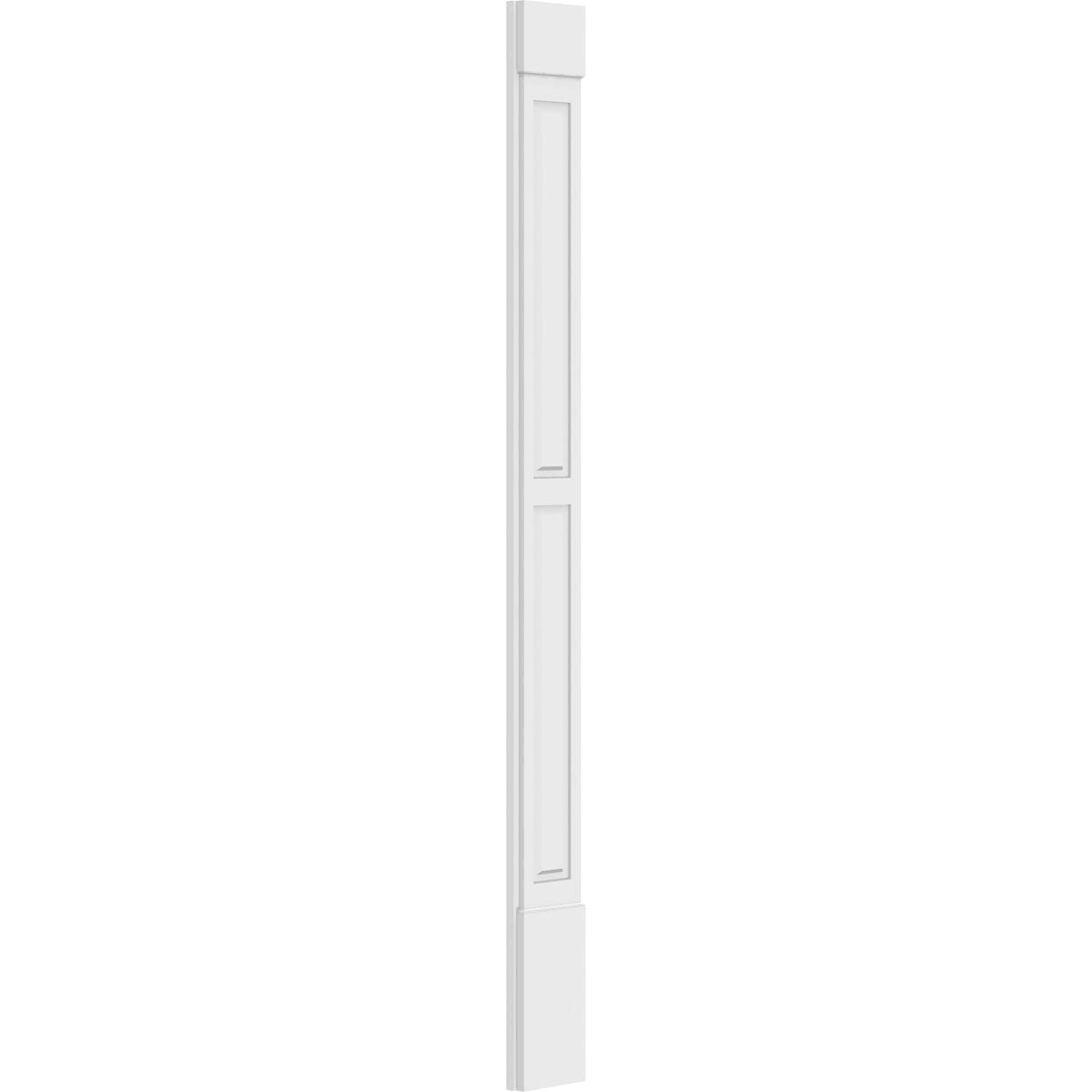 Two Equal Raised Panel PVC Pilaster with Capital and Base (Pair) C465600