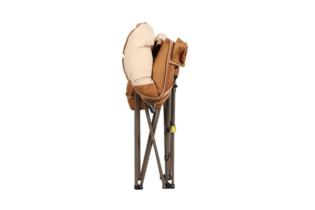 Beige Club Chair with Footrest G1678