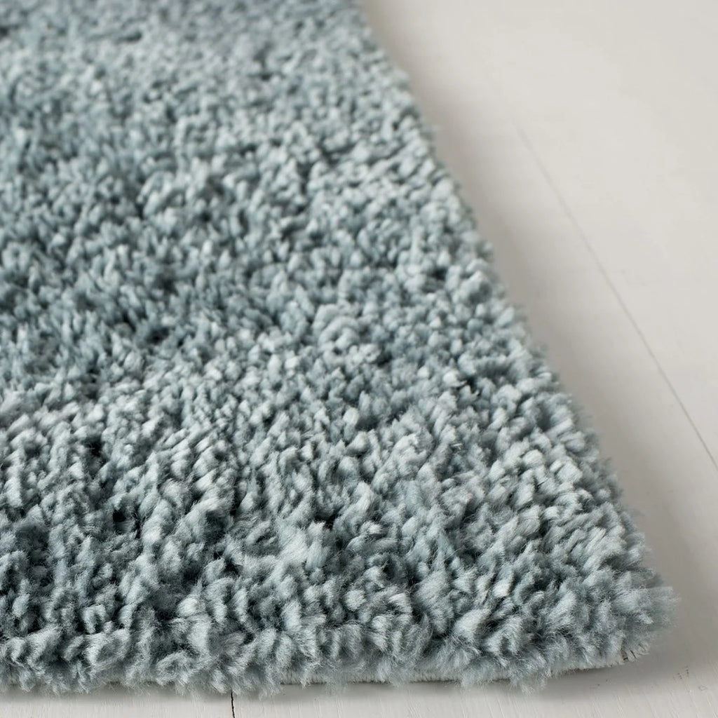 Aqua Plush Shag Area Rug, 12' x 15' P99572
