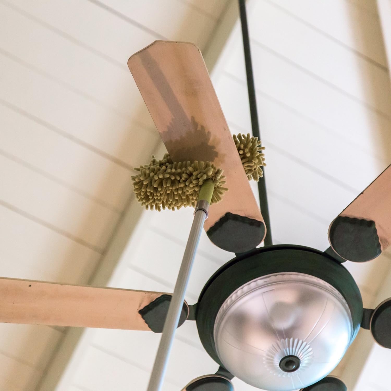 Extension Pole with Microfiber Ceiling Fan Duster and Removable Chenille Dusting Cloth D546352