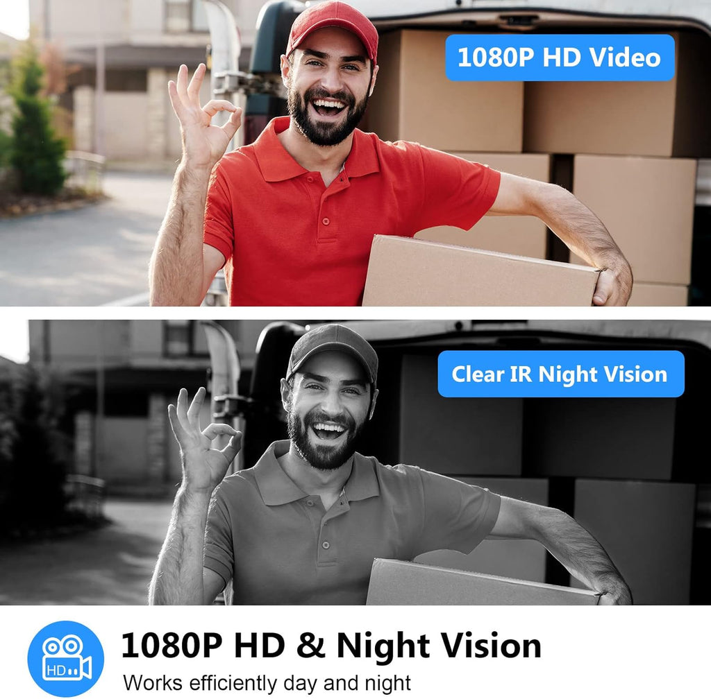 1080P HD Wireless Video Doorbell Camera with Night Vision V548235