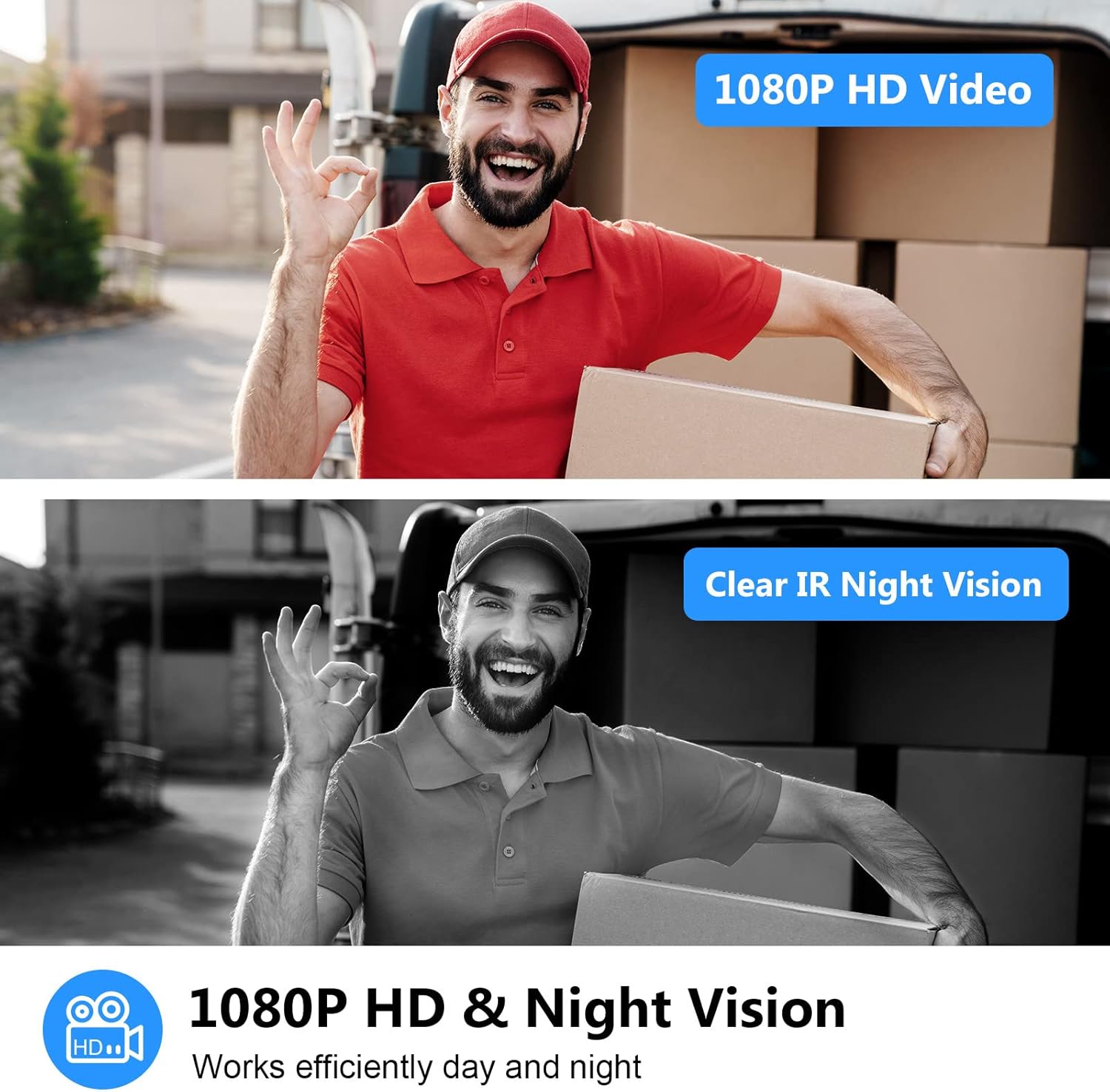 1080P HD Wireless Video Doorbell Camera with Night Vision V548235