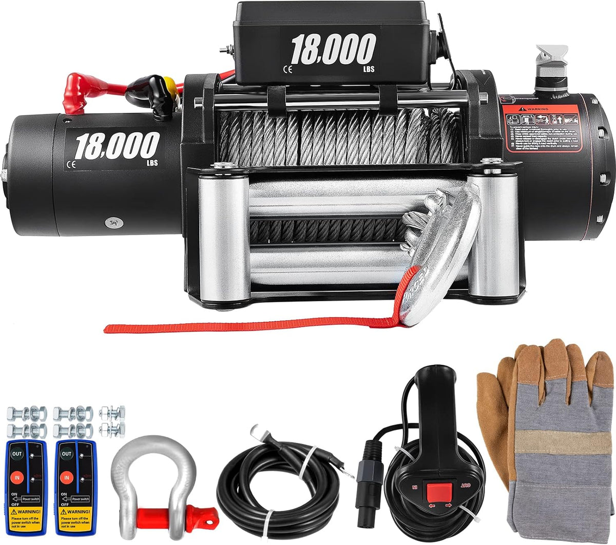 18000lbs 12V Electric Winch with Wireless Remote Control C6576