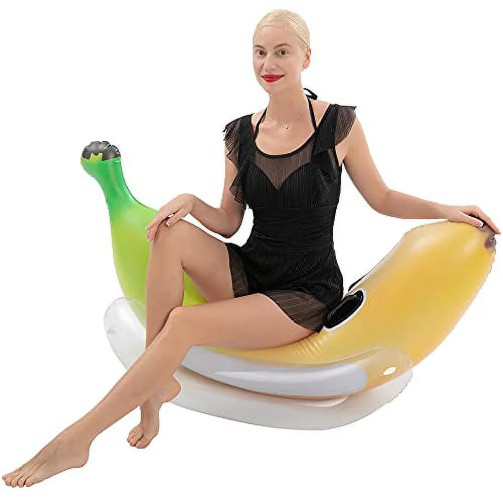 Inflatable Banana Pool Float Raft Lounge V166195