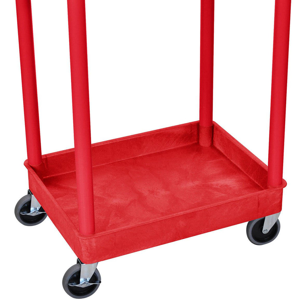 Red 2 Shelf Tub Cart X603