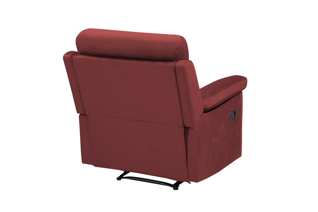 Red Fabric Manual Recliner F5561