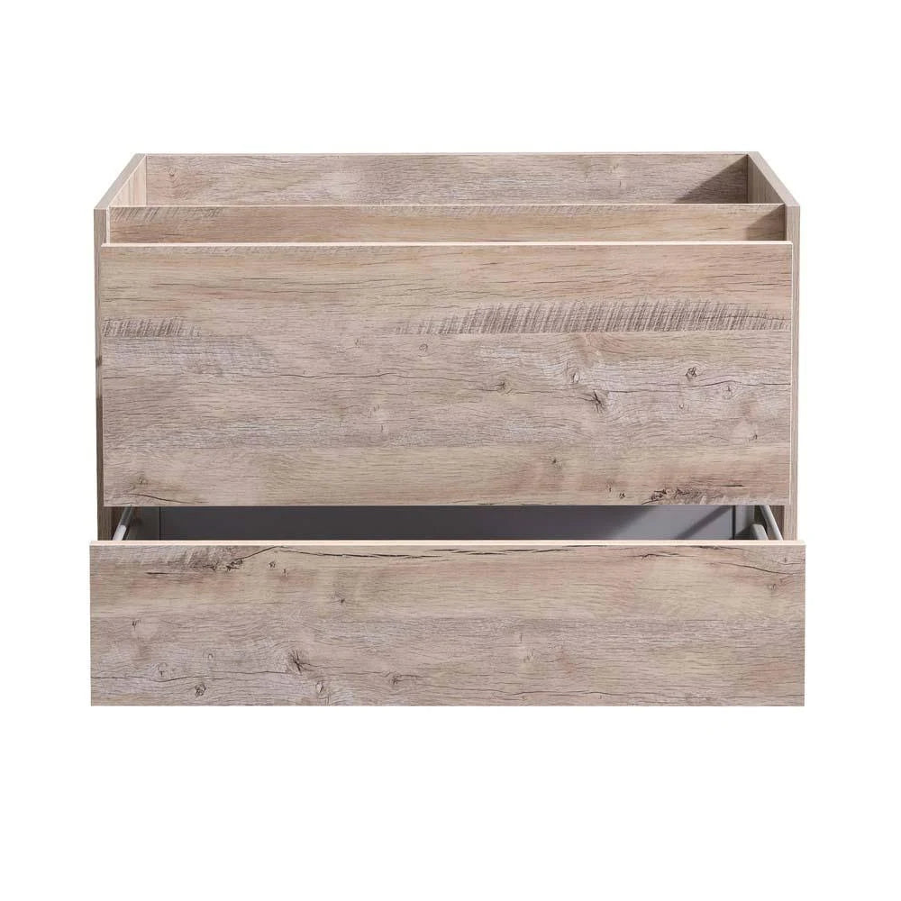 Rustic Natural Wood Wall Hung Bathroom Cabinet O594873