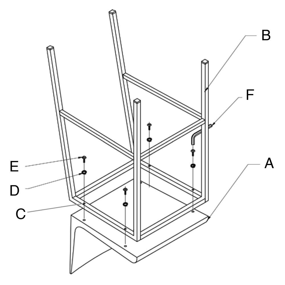 Set of 2 White Counter Stool B746546