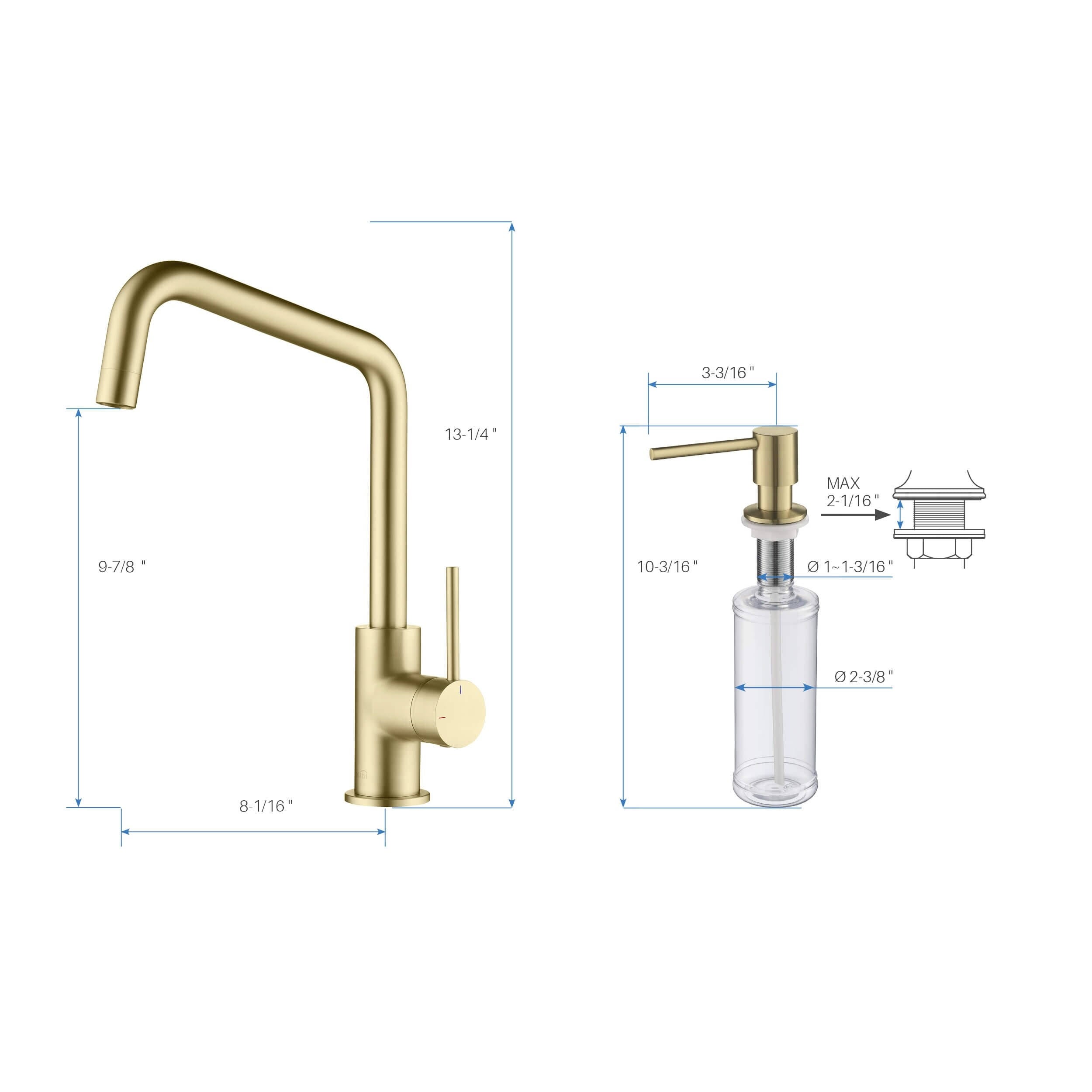Brushed Nickel Kitchen Bar Prep Sink Faucet O450990