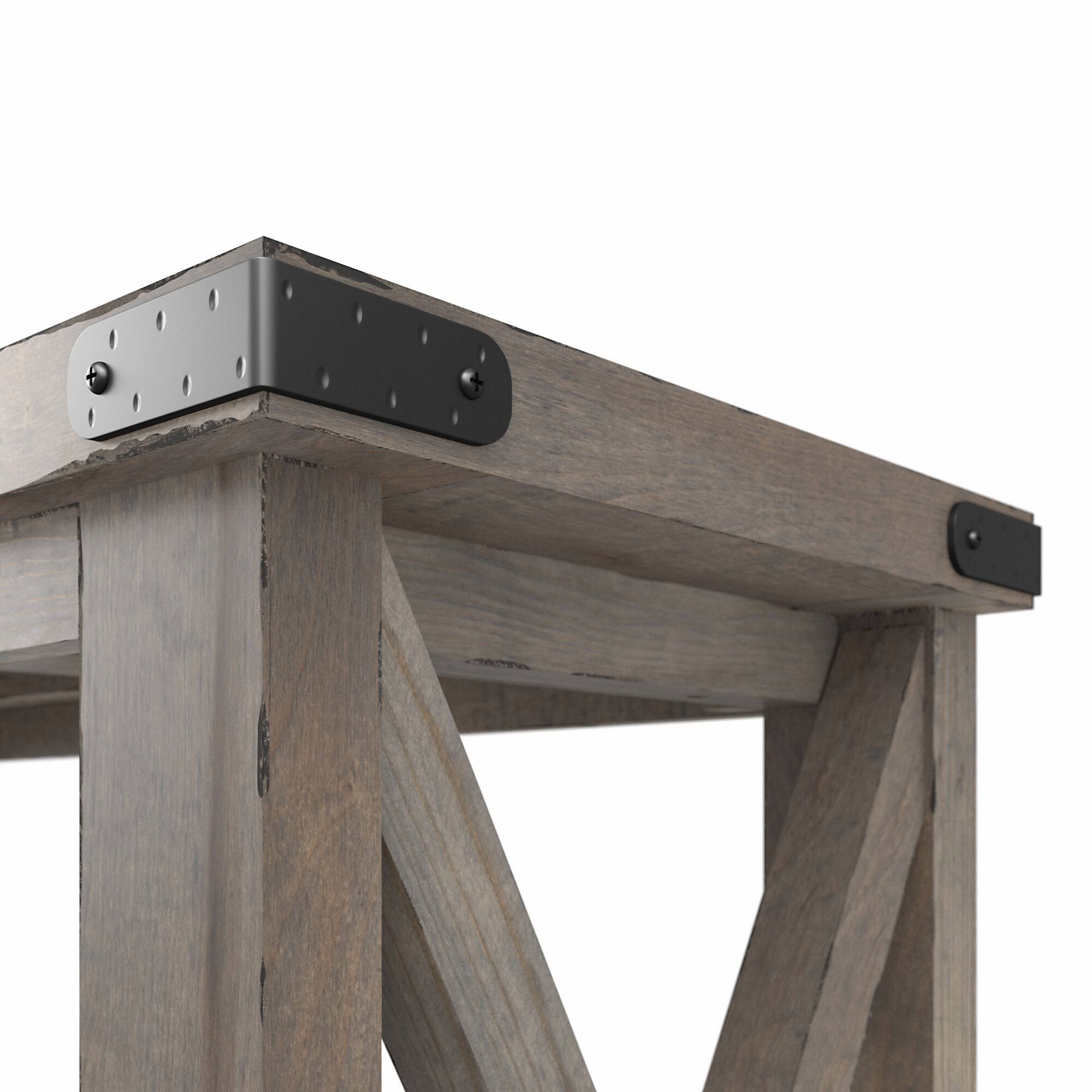 36W Narrow Console Table with Shelves in Lakewood White L8401