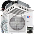9,000 BTU Ceiling Cassette Ductless Mini Split AC/Heating System with Heat Pump Wall Thermostat and Installation Kit I653697