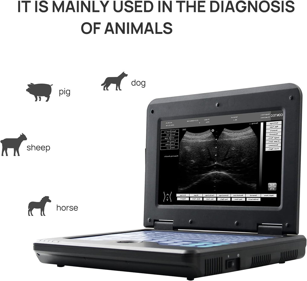 Veterinary Ultrasound Scanner with Convex and Rectal Linear Probe V8838