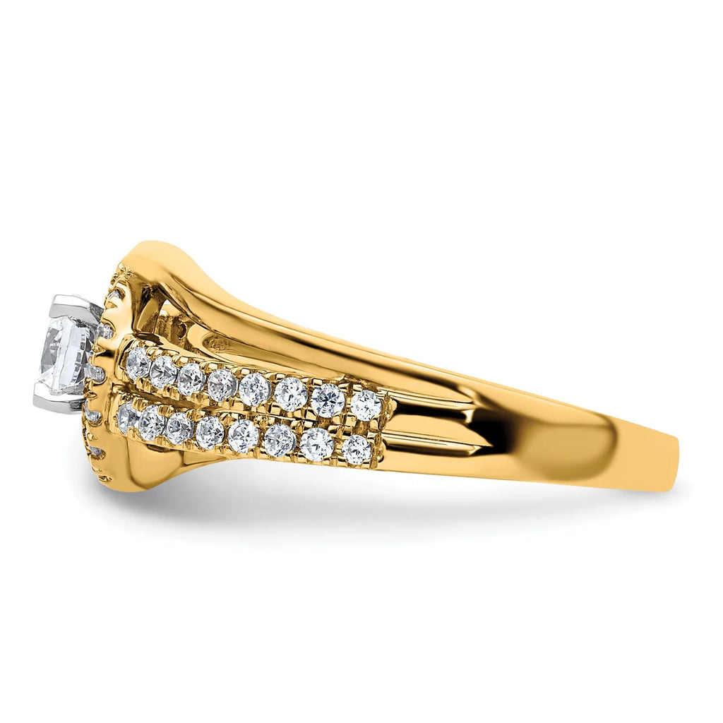 14k Yellow Gold Solitaire Lab Grown Diamond Engagement Ring O14214