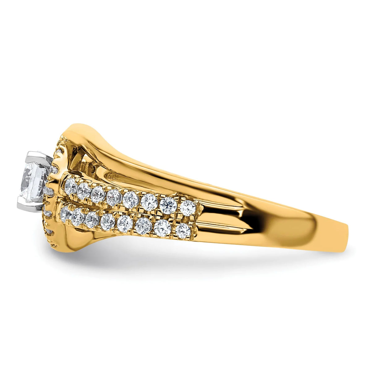 14k Yellow Gold Solitaire Lab Grown Diamond Engagement Ring O14214