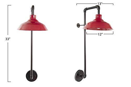 Red Metal Wall Sconce B9621
