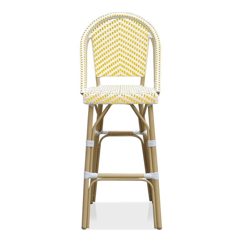 Yellow Aluminum Patio Bar Chairs Set of 2 N34457