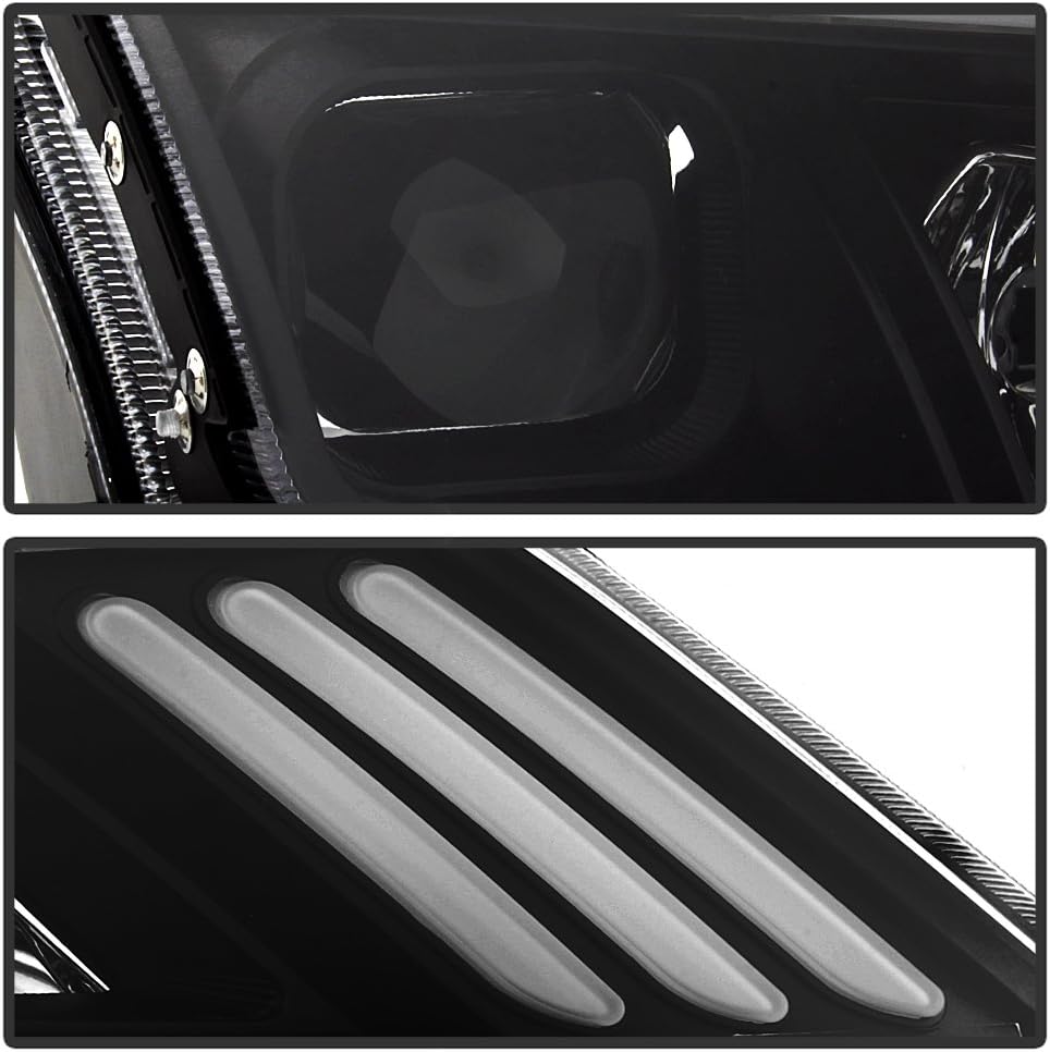 Black LED Projector Headlights Headlamps Left Right W942