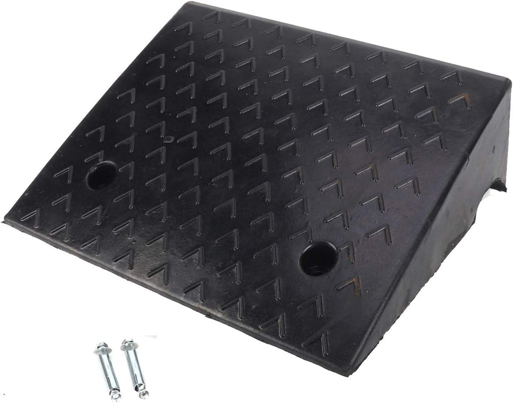 5.9'' Rise Rubber Curb Ramp 10 Tons Car Slope Ramp 5.9 x 15.7 x 18.7in P5795