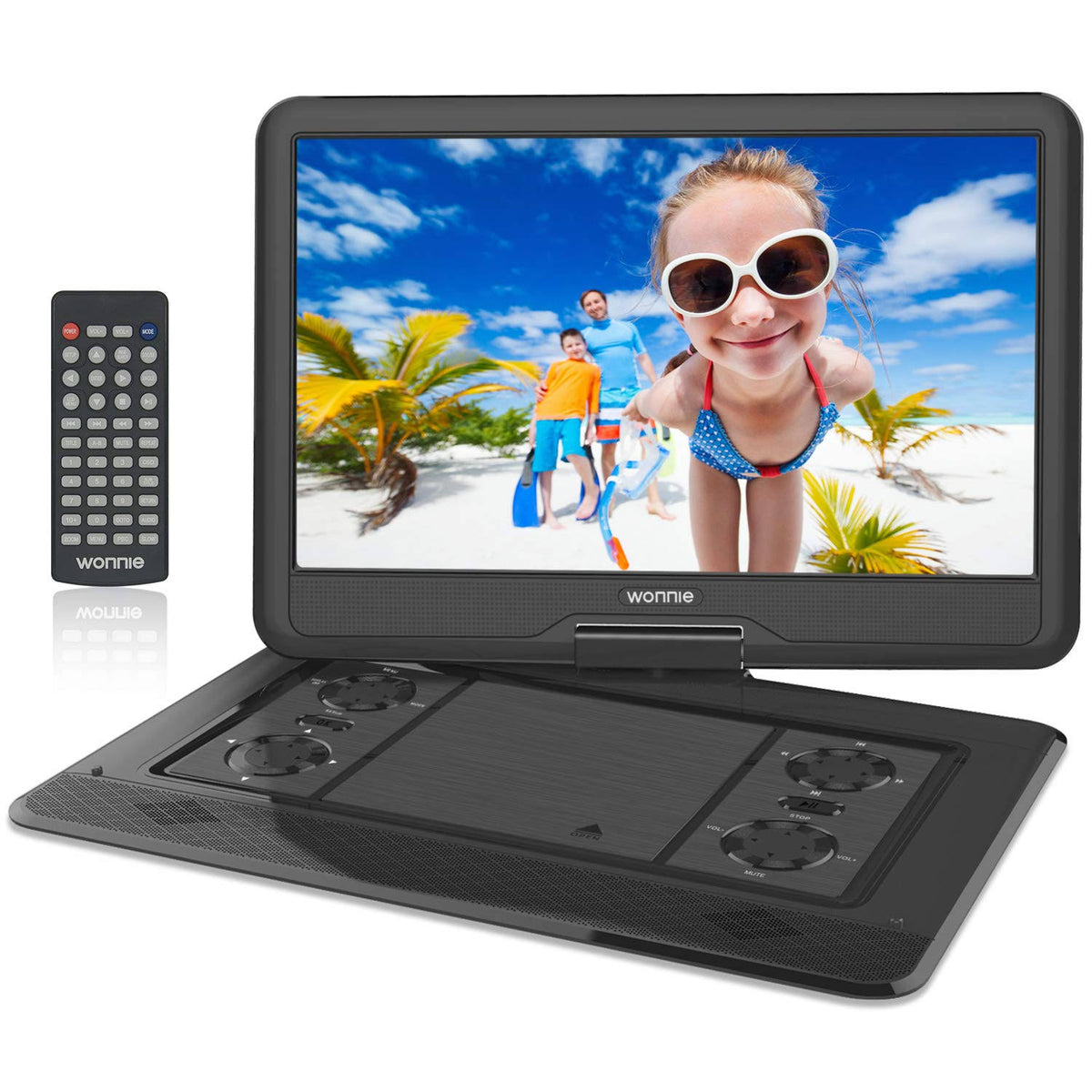 15.6 inch Portable DVD Player with Games Function, USB / SD Slot (Black) V9066