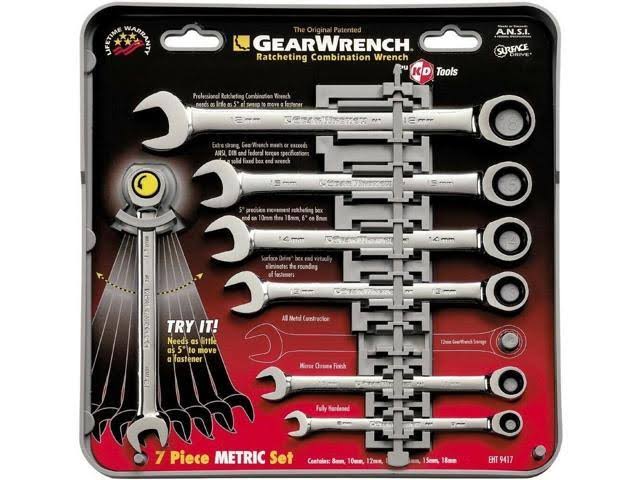 Metric Ratcheting Wrench Set, 7 Piece I7558