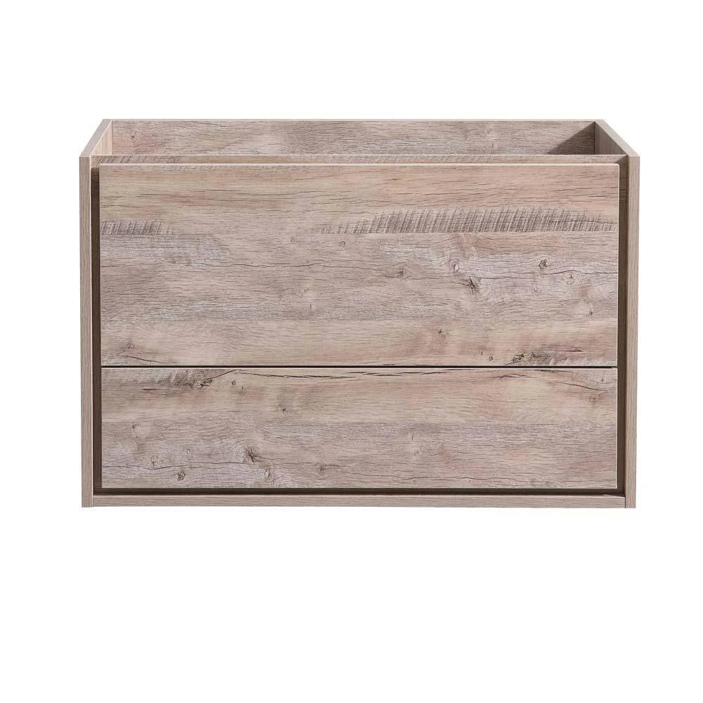 Rustic Natural Wood Wall Hung Bathroom Cabinet O594873