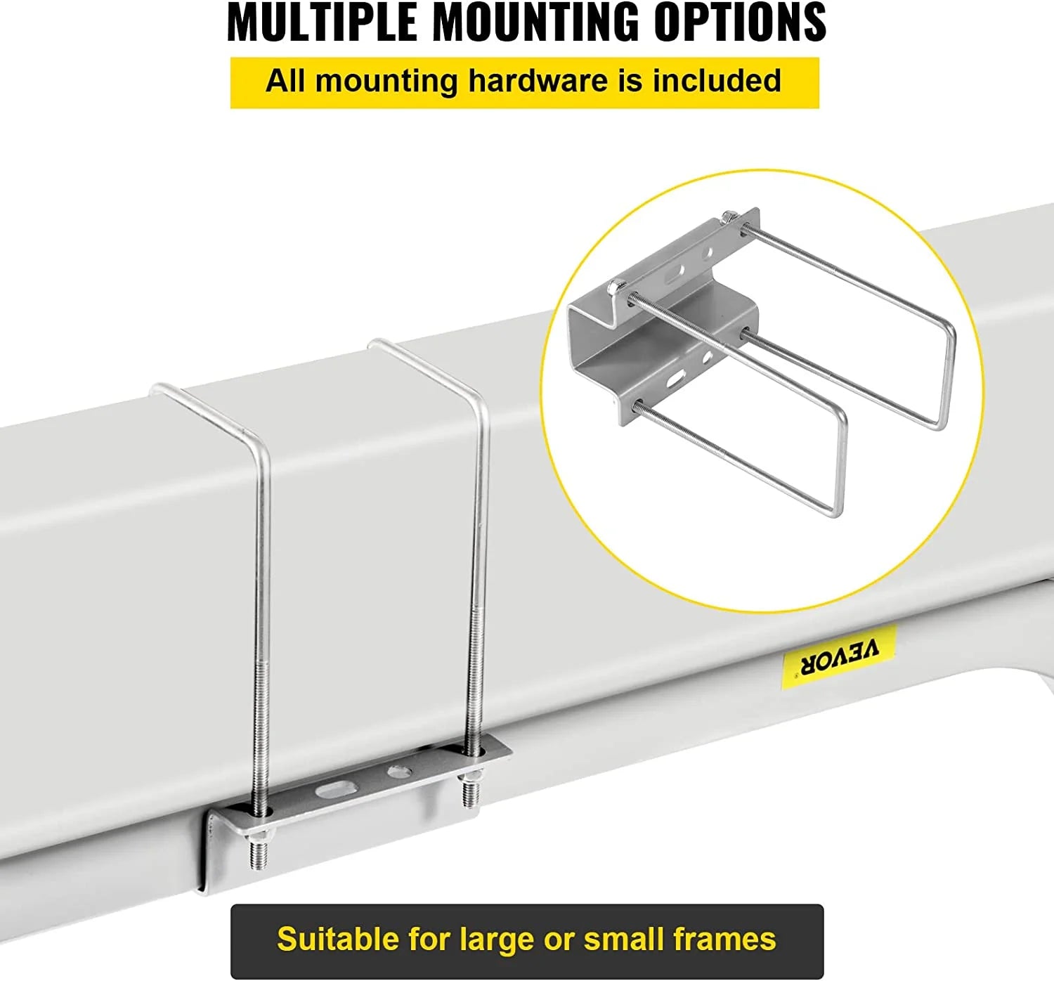 22 in. Steel Boat Trailer Guide-on with White PVC Tube Covers F5741