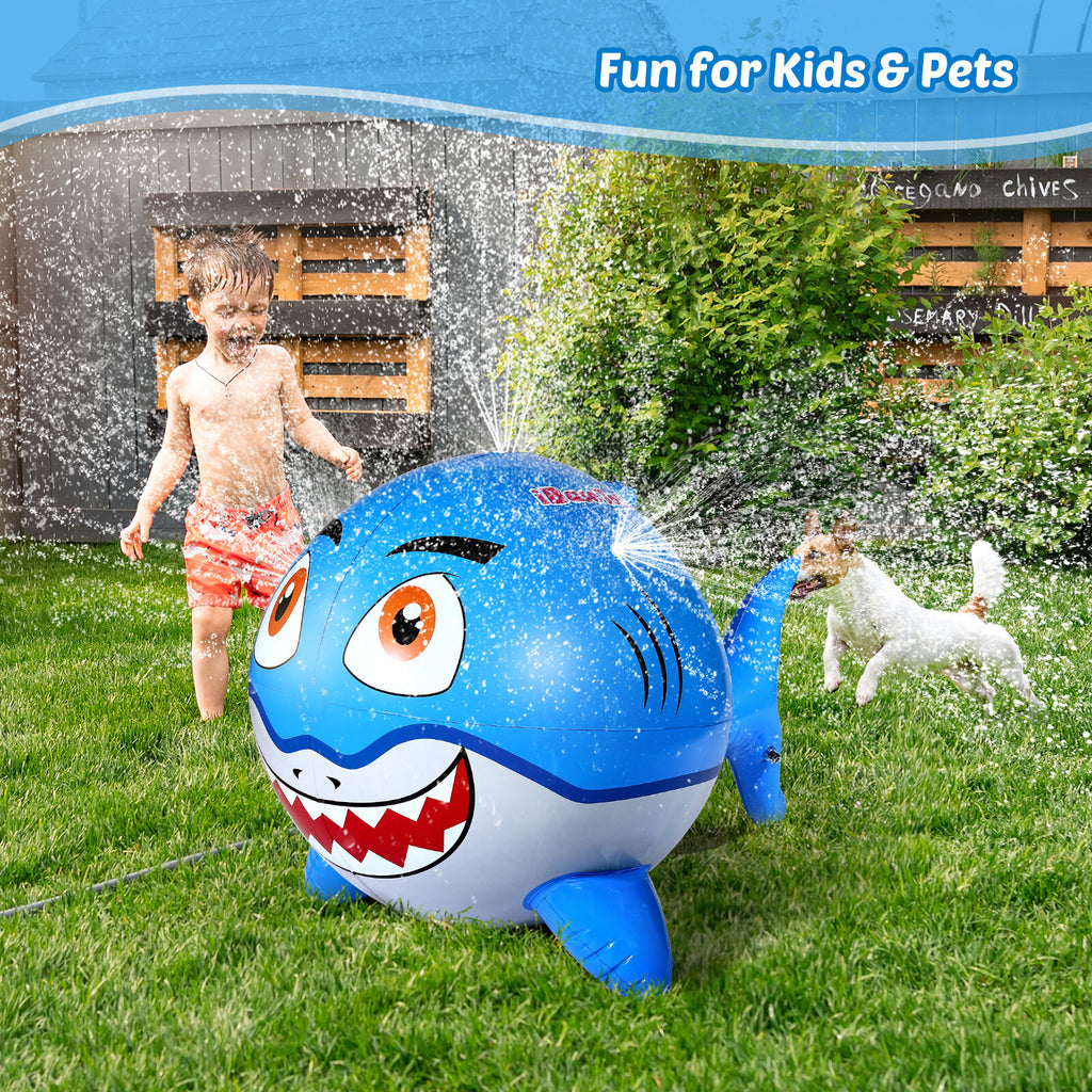 Inflatable Shark Sprinkler Water Ball 80x120cm L9817