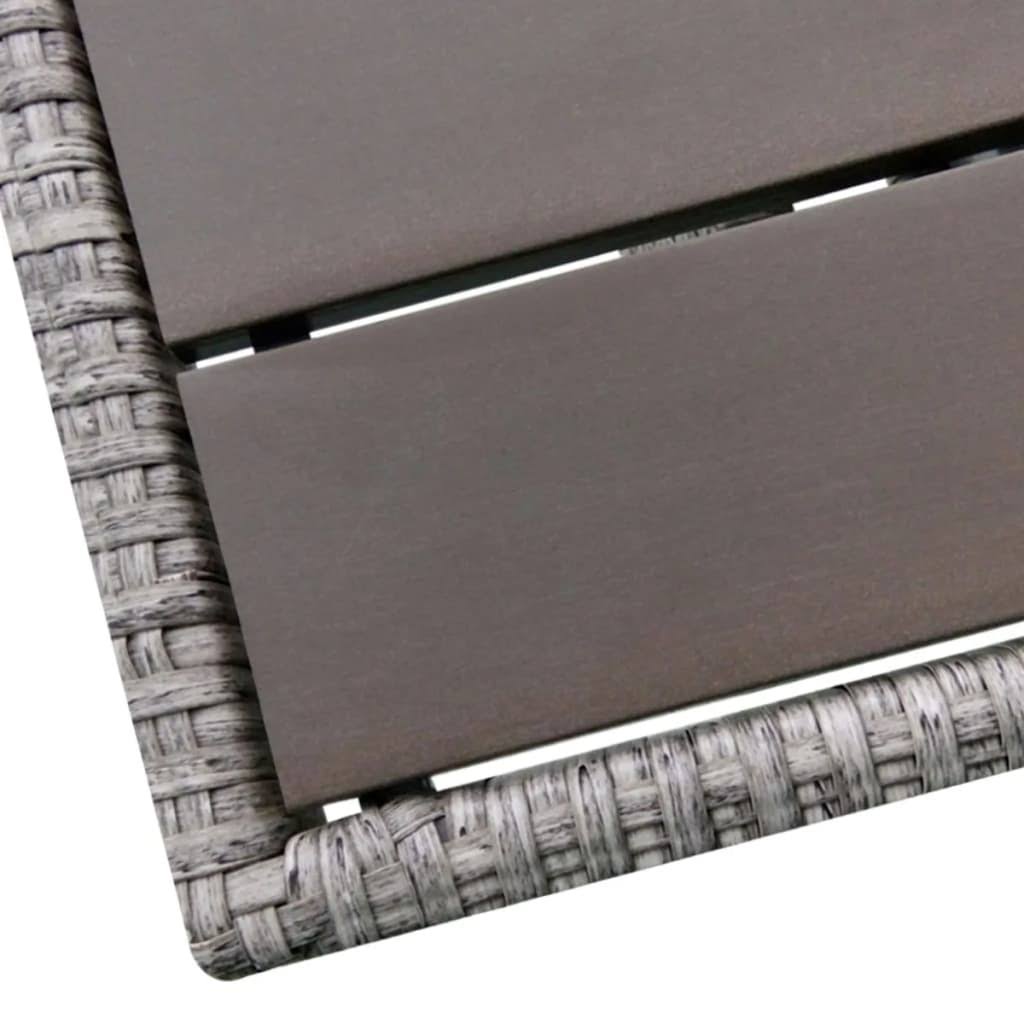Gray Poly Rattan Garden Corner Sofa Set 12 Piece U2733