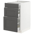 White 3 Drawer Base Cabinet C985