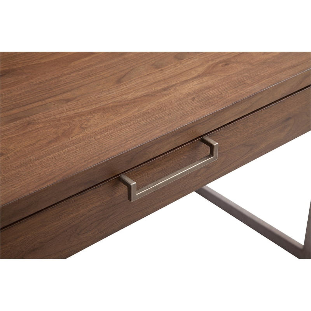Brown Wood and Metal Desk A357053