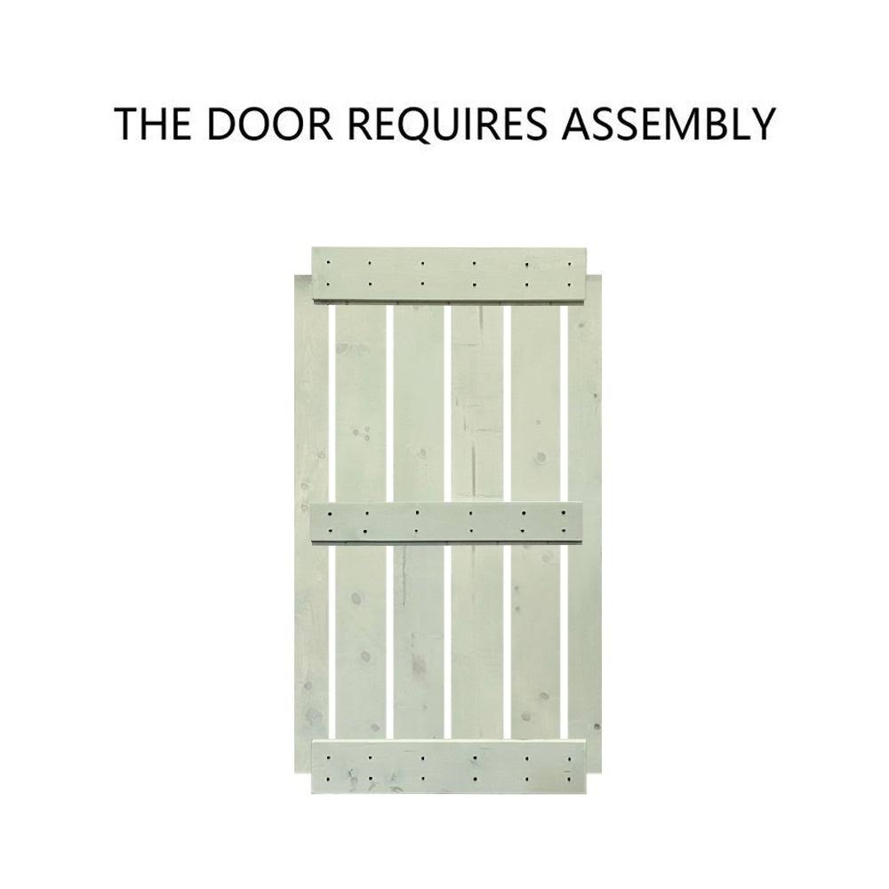 Charcoal Black Double Barn Door with Hardware Kit Z502085