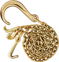 Tow Chain with 8 Inch Forged J Hook, Grade 70, 8 Foot, Pack of 2 S3530