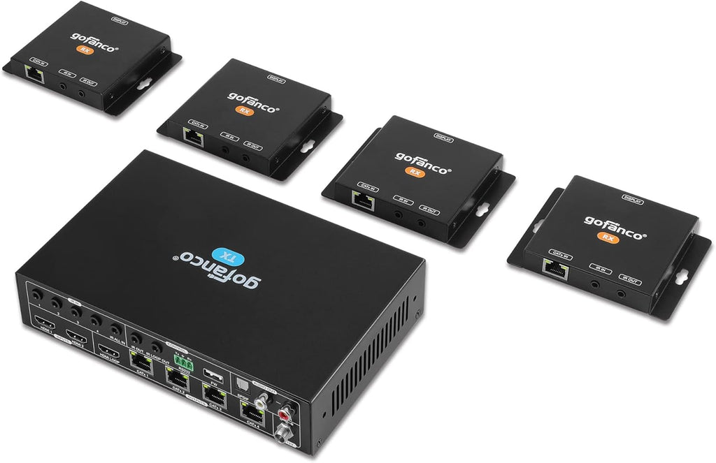 HDMI 2.0 2x4 Splitter/Extender, 4K 60Hz 4:4:4, HDR, HDCP 2.2, Dual IR, PoC, EDID, Loopout D21571
