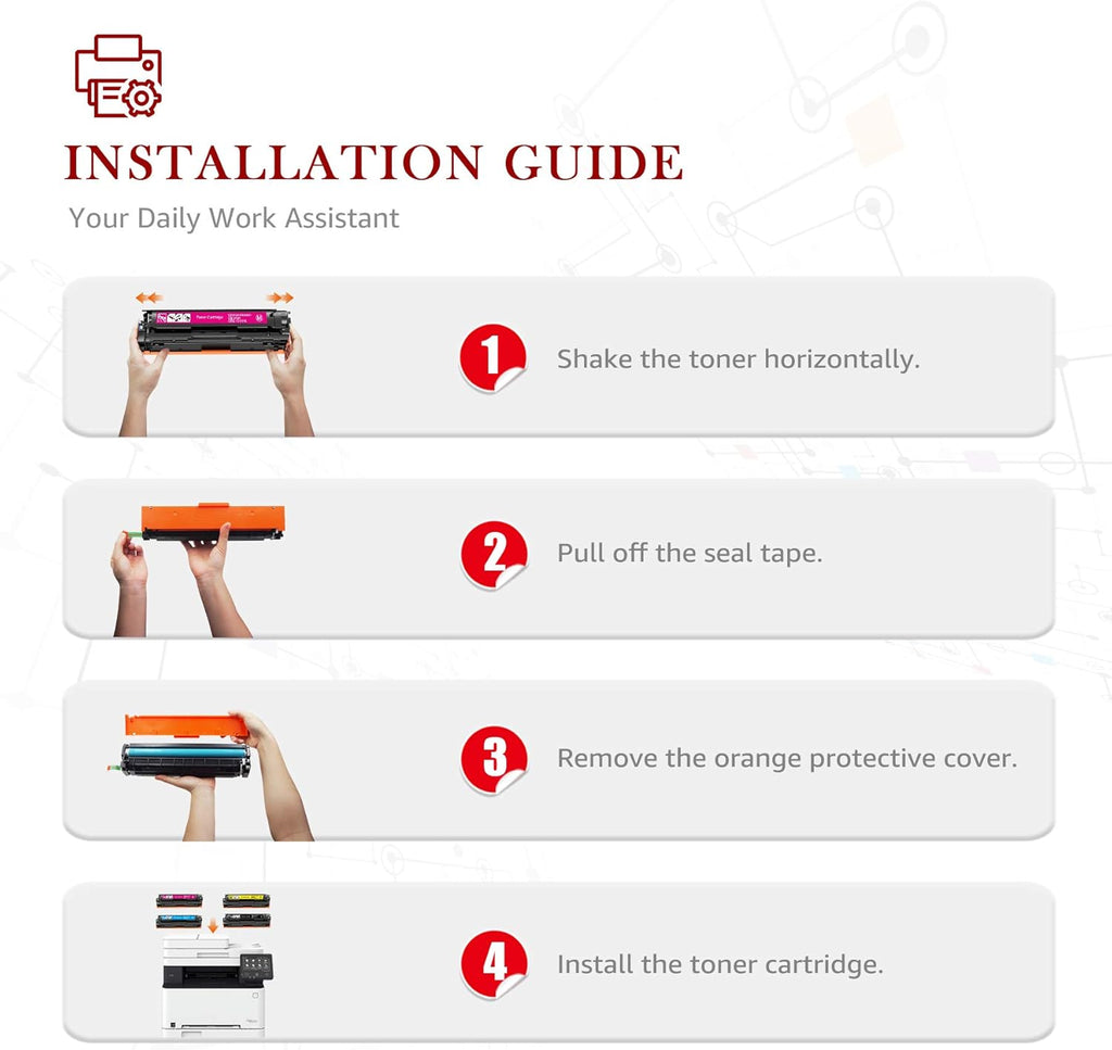Compatible Toner Cartridges 4-Pack M7207