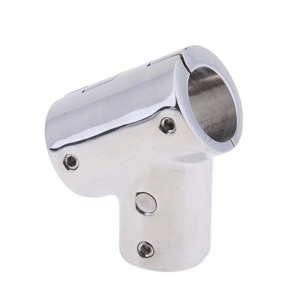 316 Stainless Steel Boat Marine Handrail 60 Degree T Rail Connector Split for 7/8 inch 22mm Tube K357