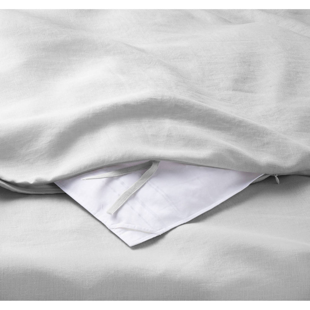Light Gray Linen Full/Queen Duvet & Sham Set Y1654