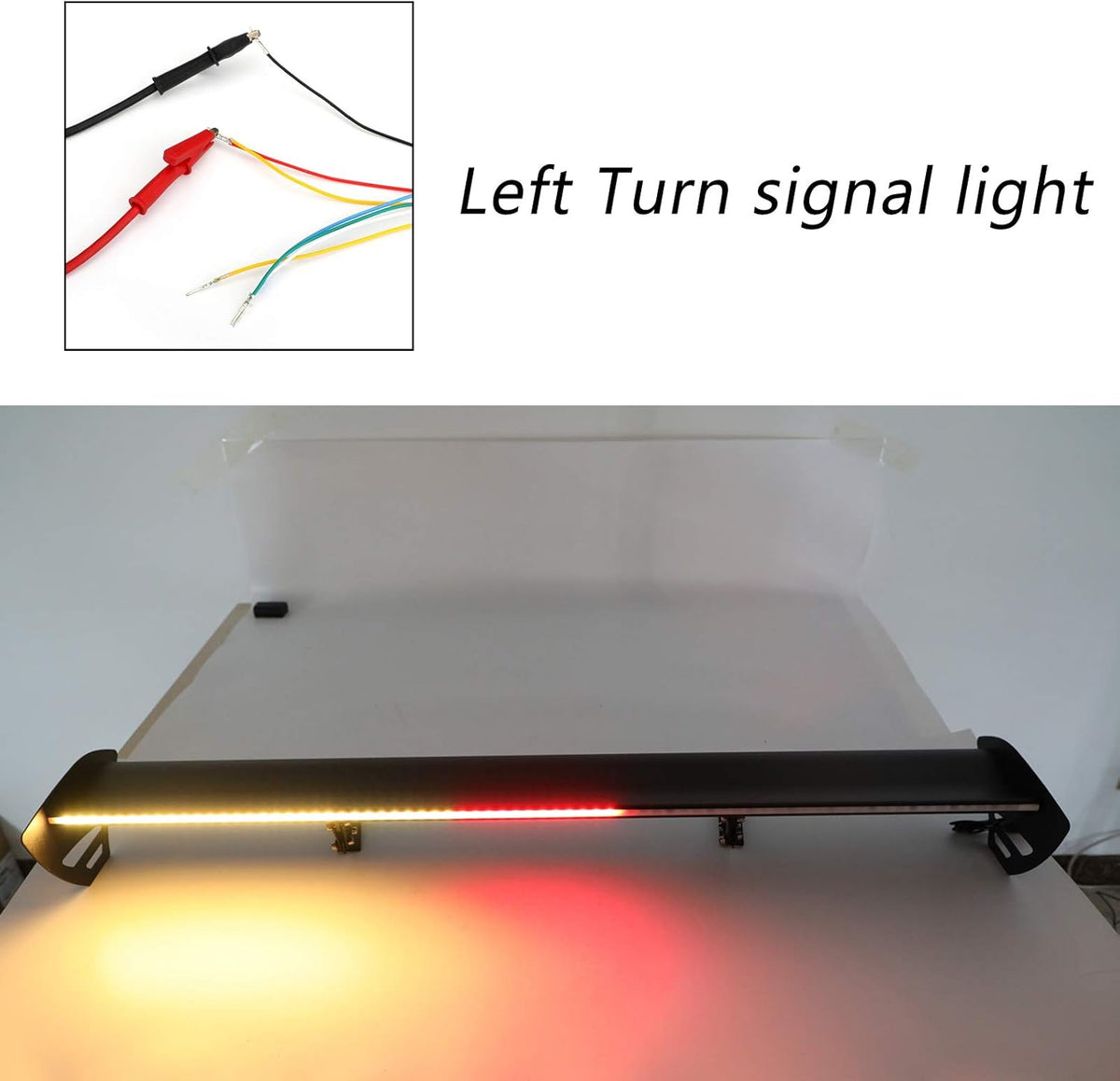Adjustable Aluminum Rear Trunk Wing Spoiler With LED S523603
