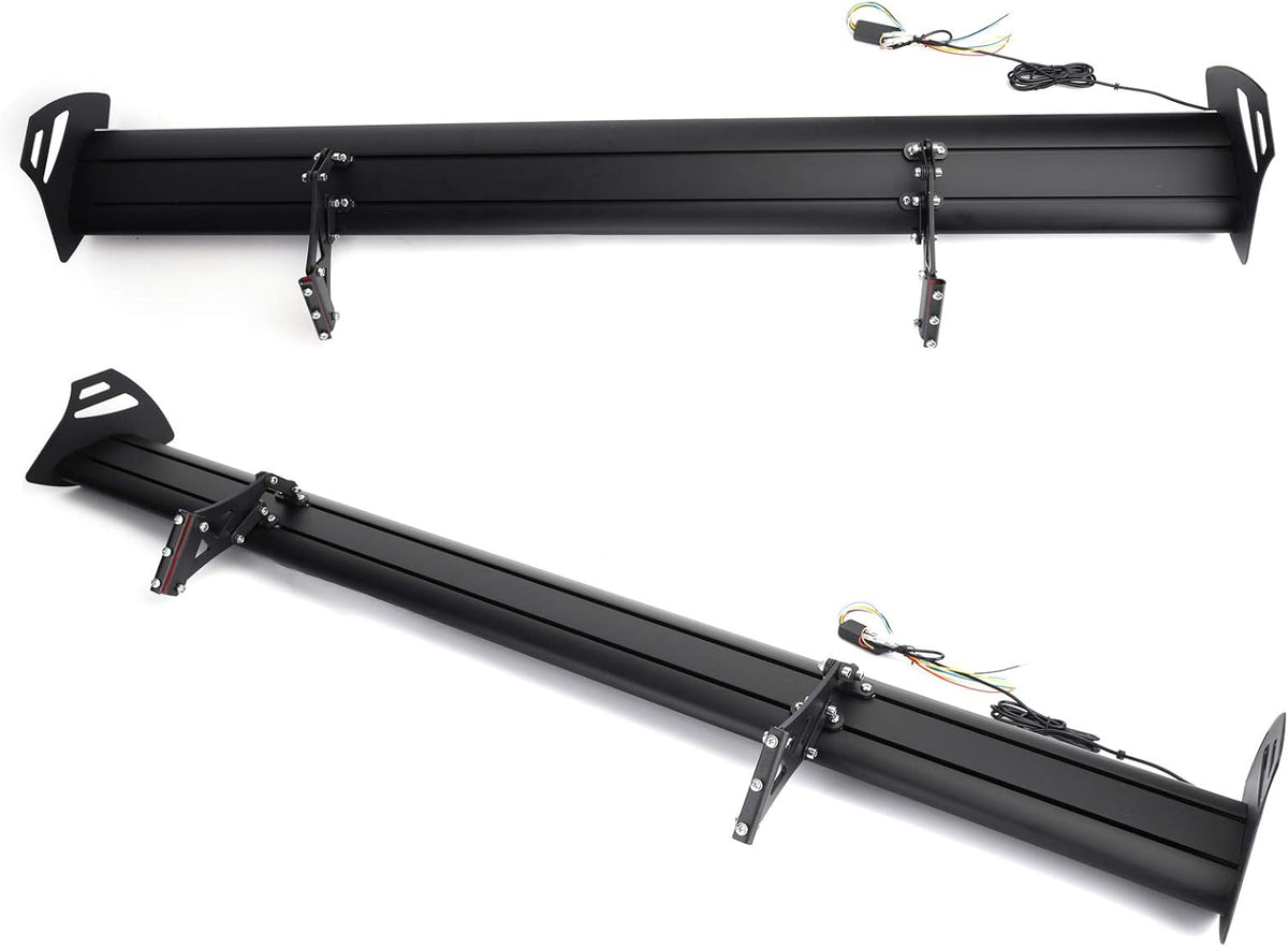 Adjustable Aluminum Rear Trunk Wing Spoiler With LED S523603