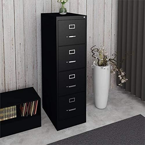 4 Drawer Letter File Cabinet in Black V47252